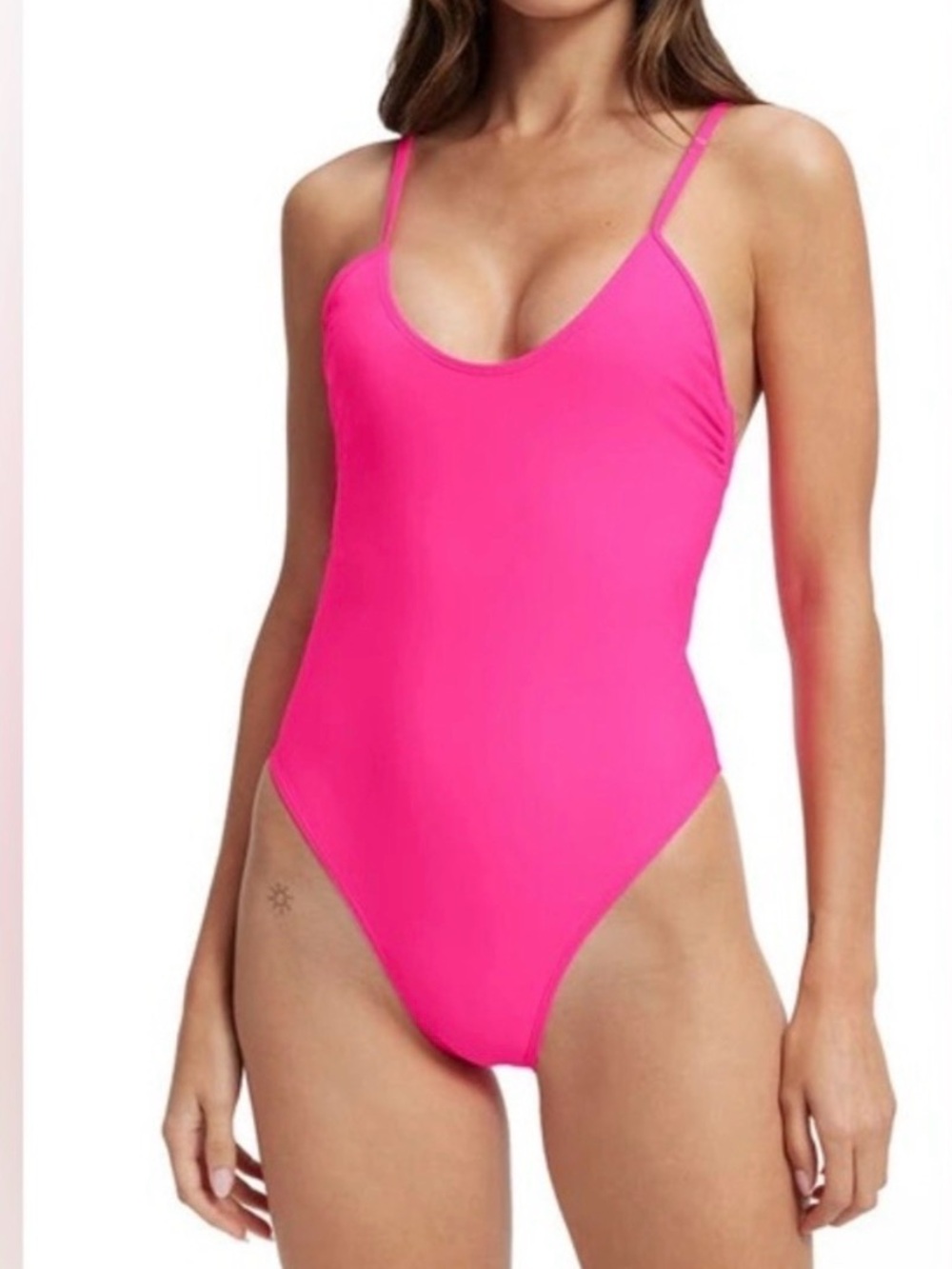 Good American Knockout Pink One-Piece Swimsuit
